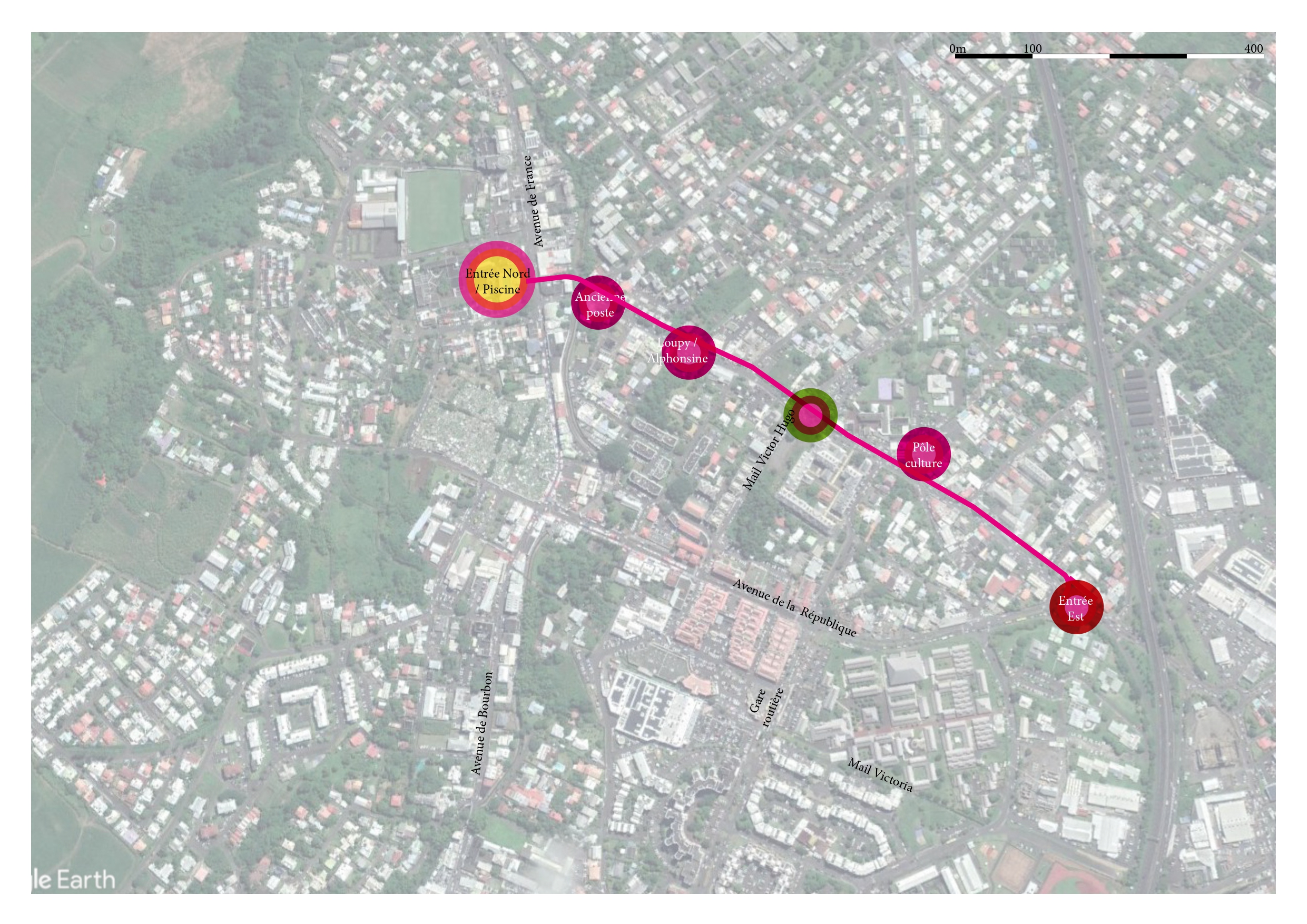 Plan des aménagements de la rue de la Gare