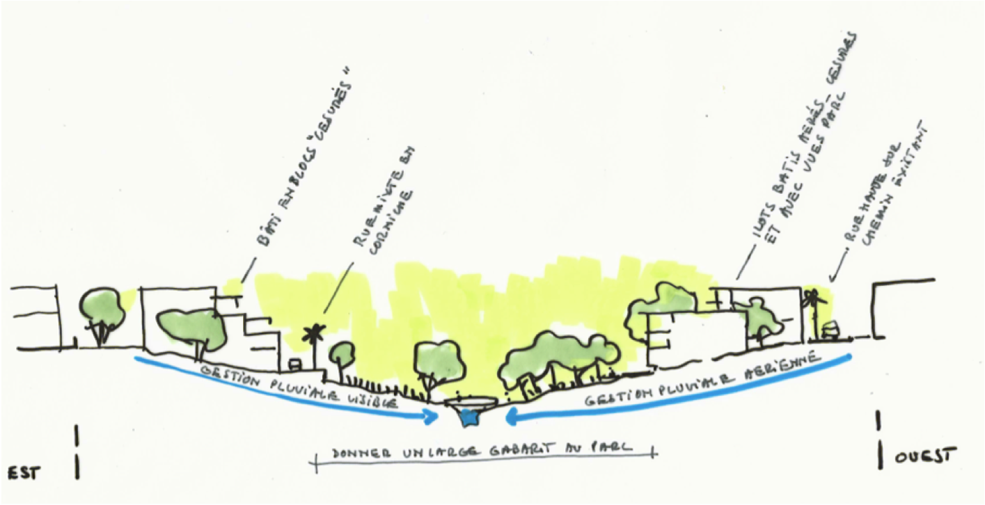 Croquis du terrain naturel de la ville de Saint-André